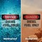 Signmission Diesel Fuel Only Danger Sign, Vinyl Decal, 10in W x 7in L, 2PK OS-2PACK-DS-D-710-L-2060 - alternate 2